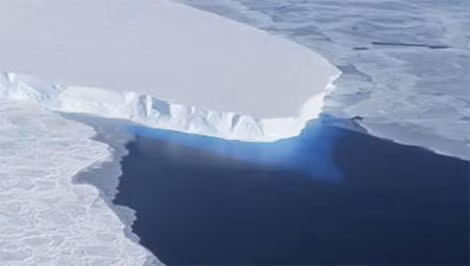 Sông băng Thwaites ở Nam Cực được nhìn thấy trong hình ảnh NASA. REUTERS / NASA / Bản tin qua Reuters.