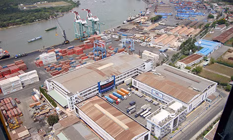 Một cảng biển ở TP Hồ Chí Minh.
