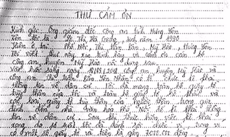 Từ những lá thư cảm ơn