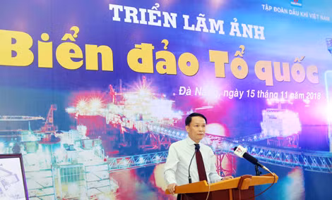 Ông Nguyễn Đức Lợi - Ủy viên Trung ương Đảng, Tổng Giám đốc Thông tấn xã Việt Nam phát biểu tại lễ khai mạc