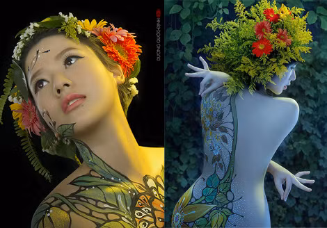 Những tác phẩm body painting.