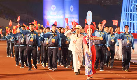 Đoàn thể thao Công an nhân dân tại lễ khai mạc Đại hội Thể thao toàn quốc lần thứ VIII – 2018. Ảnh: Bùi Lượng Đoàn thể thao Công an nhân dân tại lễ khai mạc Đại hội Thể thao toàn quốc lần thứ VIII – 2018. Ảnh: Bùi Lượng