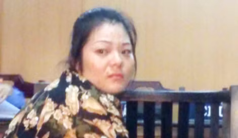 Bị cáo Hoa tại phiên toà trong năm 2015.