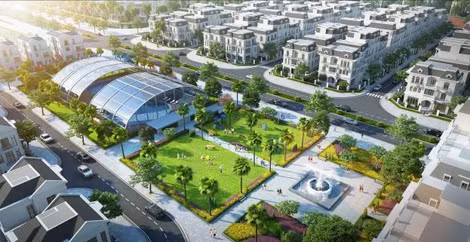 Các cụm tiện ích dành riêng cho cư dân nằm đan xen giữa các phân khu biệt thự tại Vinhomes Star City