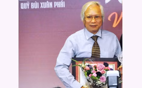 PGS.TS Nguyễn Văn Huy nhận Giải thưởng Bùi Xuân Phái – Vì tình yêu Hà Nội năm 2018, hạng mục Ý tưởng.