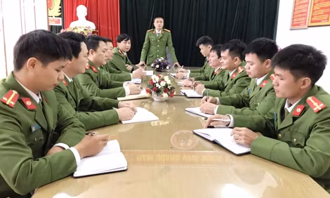Một buổi họp án của Phòng Cảnh sát Hình sự Công an tỉnh Bắc Kạn.