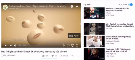 Quảng cáo của Vinasoy bị gắn vào video xấu độc. Quảng cáo của Vinasoy bị gắn vào video xấu độc.