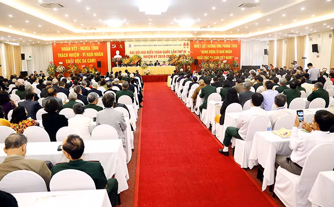 Toàn cảnh Đại hội đại biểu toàn quốc lần thứ IV nhiệm kỳ 2018-2023 của Hội Nạn nhân chất độc da cam/dioxin Việt Nam Toàn cảnh Đại hội đại biểu toàn quốc lần thứ IV nhiệm kỳ 2018-2023 của Hội Nạn nhân chất độc da cam/dioxin Việt Nam