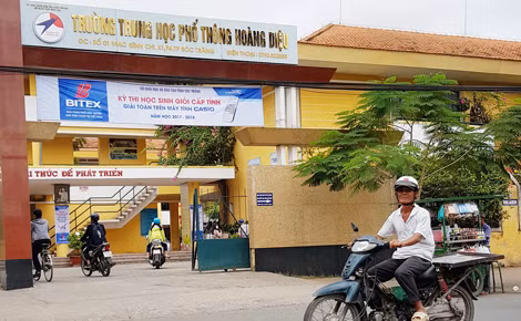 Trường THPT Hoàng Diệu (Sóc Trăng), nơi bà Phụng làm Hiệu trưởng để xảy ra nhiều sai phạm về tài chính.