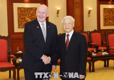 Tổng Bí thư Nguyễn Phú Trọng tiếp Toàn quyền Australia Peter Cosgrove.