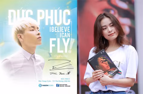 Các ca sỹ đua nhau viết tự truyện để câu like (trong ảnh: ca sỹ Đức Phúc và Thái Thùy Linh với cuốn tự truyện của mình).