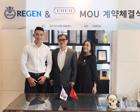 Coco Shop ký kết trở thành đại diện hợp tác duy nhất của Regen – 1 trong 5 tập đoàn về thẩm mỹ lớn nhất thế giới.