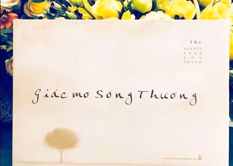 Bìa tập thơ mới của nhà văn Nguyễn Phúc Lộc Thành.