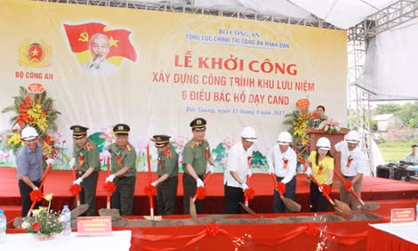 Lễ khởi công xây dựng Công trình lưu niệm Sáu điều Bác Hồ dạy CAND.