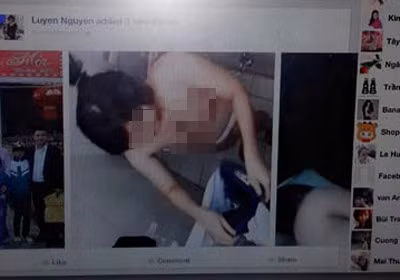 Một trong những bức ảnh nhạy cảm của chị Lan bị tung lên mạng.
