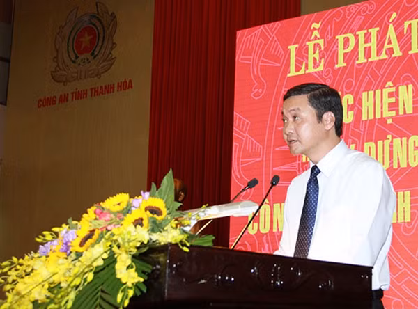 Đồng chí Đỗ Minh Tuấn phát biểu tại Lễ phát động.