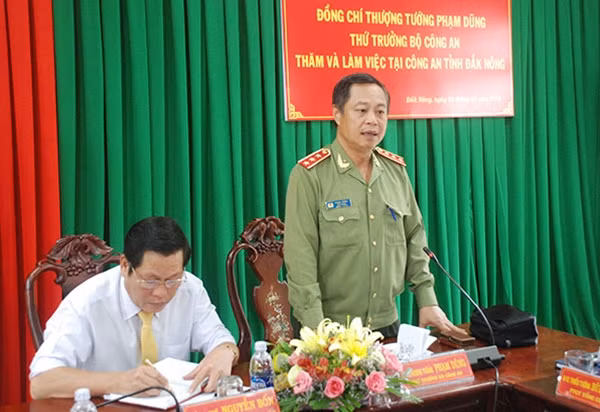 Thượng tướng Phạm Dũng, Thứ trưởng Bộ Công an kết luận buổi làm việc.