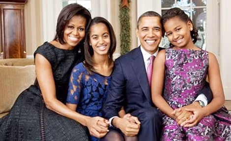 Gia đình nhỏ của Tổng thống Obama rất hạnh phúc.