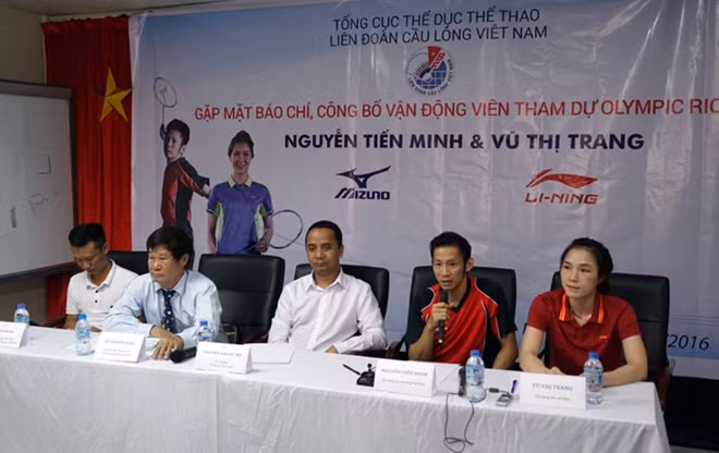 VBF tổ chức cuộc gặp mặt giới truyền thông để thông tin về việc Tiến Minh và Vũ Thị Trang sẽ có mặt tại Olympic Rio 2016.