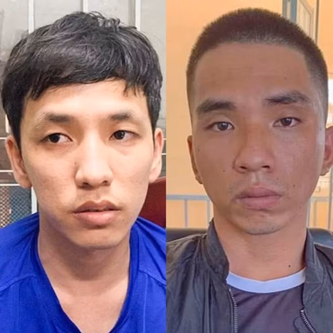 Võ Duy Vĩnh và Lê Ngọc Quỳnh sau khi bị bắt giữ