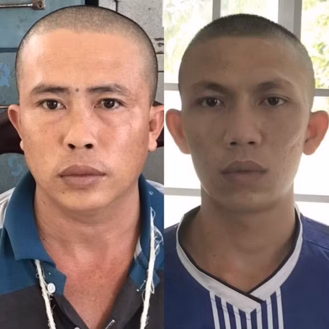 Hai đối tượng Nguyễn Trường Ánh và Nguyễn Trường Xuân sau khi bị bắt tạm giam