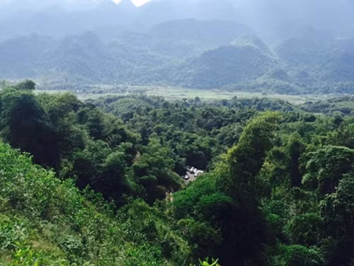 Vị trí lò than nhìn từ trên cao.