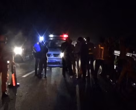 Hiện trường vụ tai nạn.