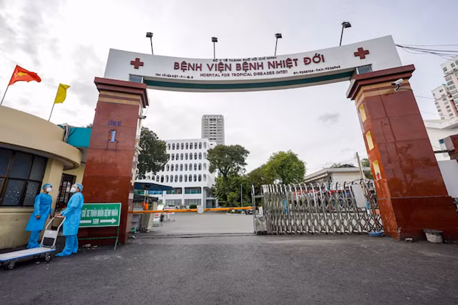 Bệnh viện Bệnh Nhiệt đới TP Hồ Chí minh nơi đã có 55 ca mắc bệnh trong khối nhân viên hành chính.