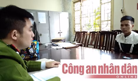 Cơ quan công an lấy lời khai Lương Thị Anh, Hoàng Văn Quận.