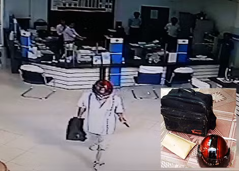 Hình ảnh thủ phạm gây án và tang vật thu giữ (ảnh nhỏ).