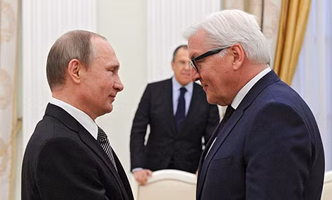 Tổng thống Nga Putin và Tổng thống Đức Frank-Walter Steinmeier. Ảnh: Sputnik.
