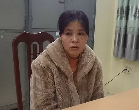 Đối tượng Vũ Thị Thúy Liễu tại cơ quan Công an.
