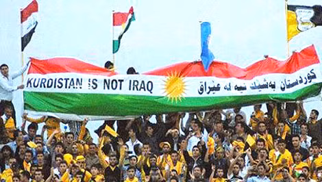 Người Kurd với khẩu hiệu “Kurdistan không phải là Iraq”.