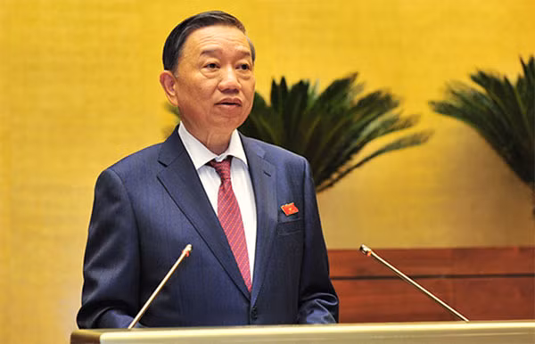 Bộ trưởng Bộ Công an Tô Lâm. Bộ trưởng Bộ Công an Tô Lâm.