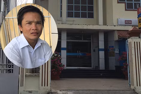 Hiện trường xảy ra vụ cướp và nhân viên bảo vệ kể lại phút đối mặt với họng súng tên cướp (ảnh nhỏ).