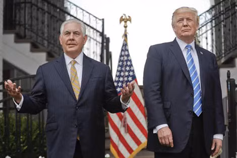 Ngoại trưởng Rex Tillerson và Tổng thống Donald Trump.
