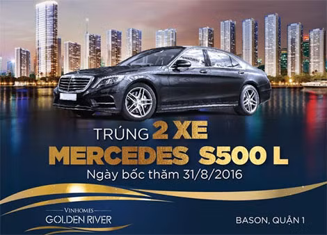 Mercedes S500L được Vinhomes ưu tiên lựa chọn để “sánh đôi” cùng căn hộ siêu sang Vinhomes Golden River.