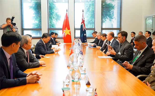 Bộ trưởng Tô Lâm hội đàm với Thượng nghị sĩ Peter Dutton - Bộ trưởng Nhập cư và Bảo vệ biên giới.