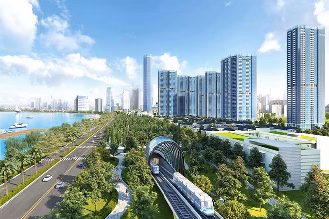 Vinhomes Golden River là dự án cao cấp nhất của Vingroup có quy mô 25,3 ha nằm ven sông Sài Gòn tại Quận 1 và ga Metro ngầm nội khu.