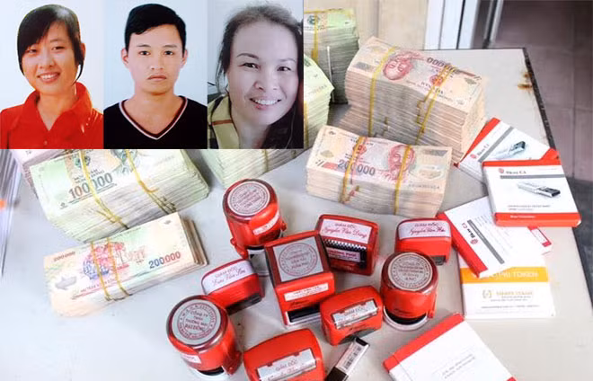 Các đối tượng và tang vật.