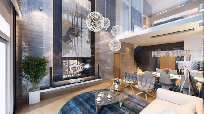 Thiết kế thời thượng của căn hộ thông tầng The Arcadia – Vinhomes Gardenia. Thiết kế thời thượng của căn hộ thông tầng The Arcadia – Vinhomes Gardenia.
