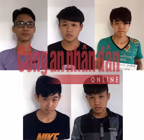 Các đối tượng bị tạm giữ.