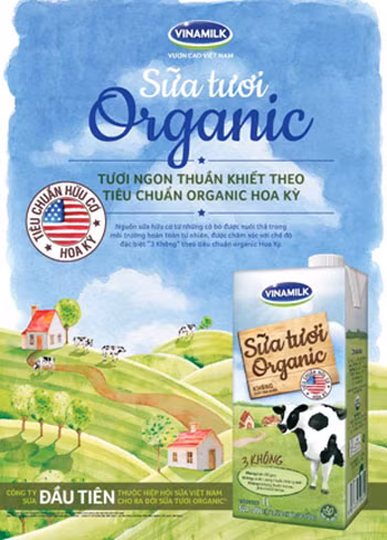 Sản phẩm Sữa tươi Vinamilk Organic.