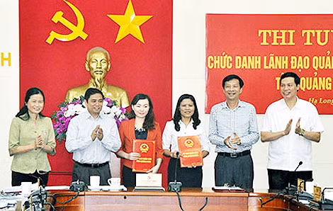 Thi tuyển lãnh đạo ở tỉnh Quảng Ninh. Thi tuyển lãnh đạo ở tỉnh Quảng Ninh.