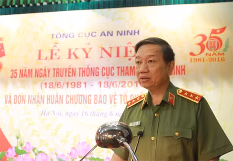 Bộ trưởng Tô Lâm phát biểu tại Lễ kỷ niệm.