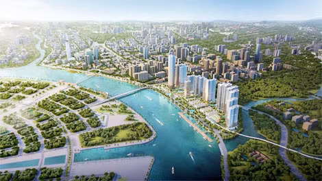 Vinhomes Golden River là dự án bất động sản siêu sang tọa lạc trên nền khu vực Ba Son (quận 1, TP HCM).