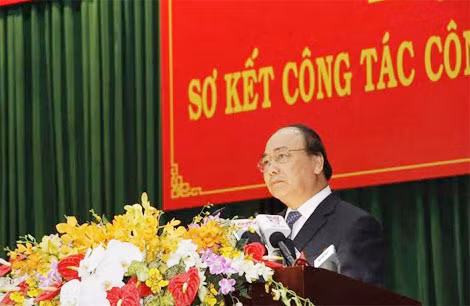 Thủ tướng Nguyễn Xuân Phúc phát biểu ý kiến chỉ đạo.