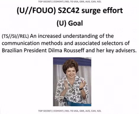 Tài liệu giám sát bà Dilma Rousseff của NSA. Tài liệu giám sát bà Dilma Rousseff của NSA.