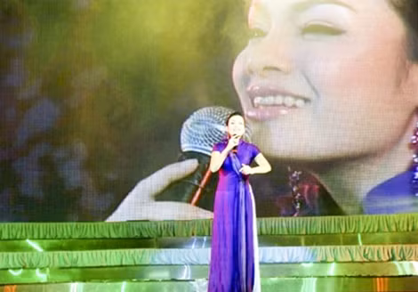 Tân Nhàn lộng lẫy trên sân khấu.