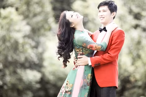 Tân Nhàn và chồng - ca sĩ Tuấn Anh.
